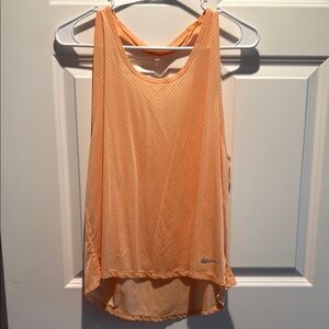 Nike Orange Asymmetrical Sleeveless Tank Top